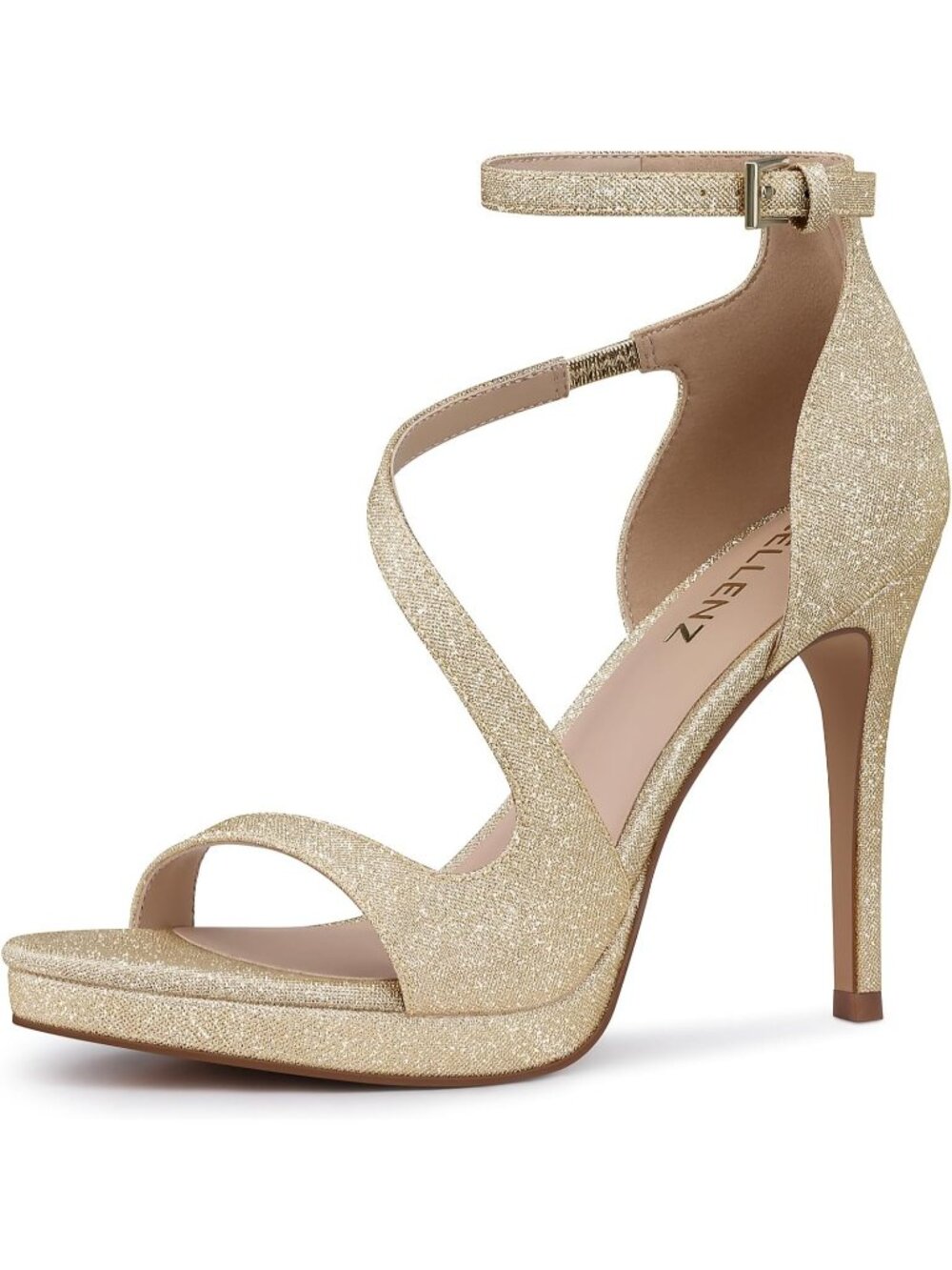 Women's Champagne Comfort Stylish Birthday Night out Wedding 4.3 Inch Sexy Heel